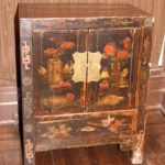 Antique Asain Hand Painted Wood Cabinet