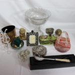Mixed 14 Piece Lot With Crystal Fruit Bowl