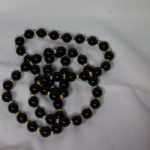 Woman's Black Onyx & Gold Beads Necklace