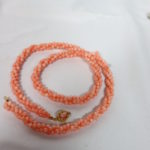 18 Kt Gold And Pink Coral Necklace