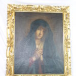 Antique Signed Oil Painting Of Nun