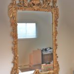 vintage brass mirror