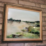 Signed Water Color Of Lakeside Area