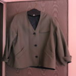 Boiled Wool Olive Green Woman's Jacket Size 8