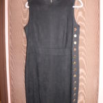 Black Karl Lagerfeld Evening Dress With Side Buttons. Size 12