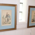 3 Prints: Pair Of Etchings Showing Romantic Scene And Other Print Of Woman Sitting