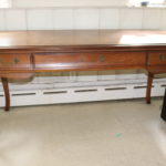 Drex Wood Desk With French Style Curved Legs