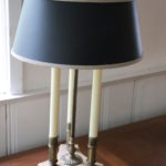 3 Column Table Lamp With Wood Base