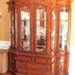 Large Carved Wood And Glass Breakfront With Amazing Detail