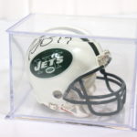 Plaxico Buress #17 New York Jets Autographed Mini Helmet, Collector's Case & Celebrity Service