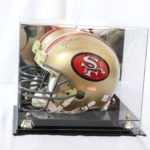 Joe Montana San Francisco 49er's Autographed Helmet, Collector's Case & COA Sticker By Cardboard Memories