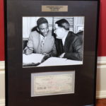 Jackie Robinson And Branch Rickey " The Contract " Picture With Original Check Signed By Jackie Robinson