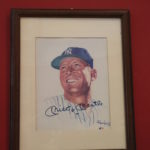 Mickey Mantle New York Yankees Autographed Print By Ron Lewis 89'