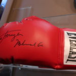 53. Signed Muhammad Ali & Joe Frazier Everlast Boxing Glove With Signed Picture Of Ali PSA DNA