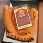 Mickey Mantle New York Yankees Autographed Glove And Signed 3" X 5" Postcard In Collector's Display Case