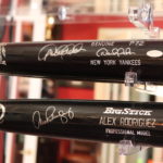 New York Yankees Autographed Bats Jeter And Alex Rodriguez In Case