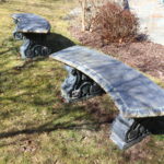 two outdoor benches