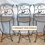 4 Wrought Iron Stools