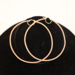 Oversized 14K Rose Gold Shimmer Hoop Earrings (2.7 Dwt)