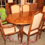 Guy Chaddock Parquet Top Dining Room Table & 6 Chairs