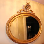 Oval Gold Leaf Wall Mirror
