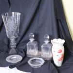 Decorative Items Including Rosenthal Crystal Bowl & " Poppies On Pink " Vase By Lenox