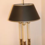 Vintage Brass Tole Lamp With 3 Lights