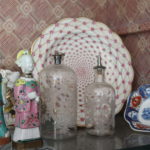 Apothecary Bottles, Figurines, Platter, Bowl And Vase