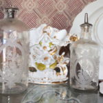 Apothecary Bottles, Figurines, Platter, Bowl And Vase