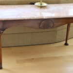 Vintage Kittinger French Provincial End Table With Beautiful Marble Top And Beveled Edge