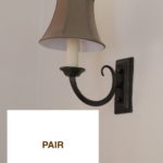 Pair Of Oil Rubbed Bronze Finish Wall Sconces With Shade