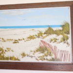 Beach-scape, Dunes, Original Oil Painting By LI Artist R. Hallmark