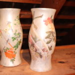 Pair Of Hand Painted Vases & 70's Whale