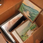 Box Lot Of Vintage Watercolors