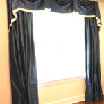PAIR Custom Silk, Lined And Interlined Deep Royal Blue Silk Drapes With White Trim