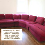 3 Piece Modern Sectional, Maroon Color Wool With Pillows