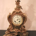 French Roccoco Style Bronze Clock