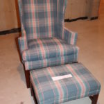 Hickory Furniture Plaid Wing Chair And Ottoman From Classic Galleries
