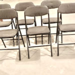 Set Of 6 Folding Chairs With Padded Seats