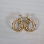 14K YG Pair Double Loop (Post) Earrings