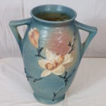 Roseville Blue Magnolia , 2 Handled Vase