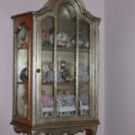 Wall Display Cabinet With Miniature Dolls