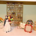 Display Case With Asst. Miniatures Plus Other Decorative Items