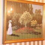 Lady With Lamb In Garden Print PLUS Etched Wall Mirror
