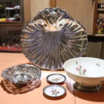 Vintage Rosenthal Bowl/Sterling Rim, Large Reed & Barton Silver-plate Shell Dish & Heart Shaped Sterling Bowl