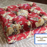 Floral Pattern Tufted Ottoman By Ralph Lauren For Henredon