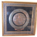 Embossed Copper Plate In Frame " Caroll "