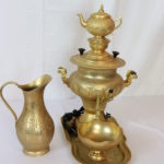 Brass Persian Samovar Electric Tea Set With Pitcher