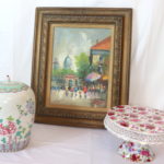 Signed Rocco Oil And Floral Floral Porcelain Pieces