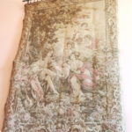 Women In Garden With Cherubs Tapestry
